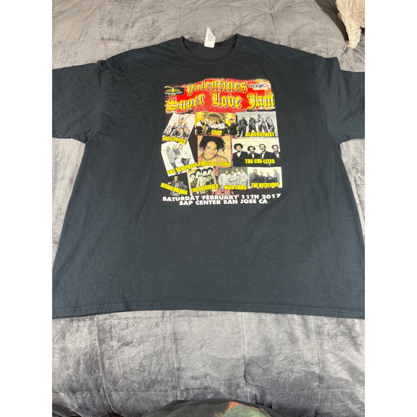 Gildan Mens Valentines Super Love Jam 2017 Concert TShirt Black 2xl RB Soul